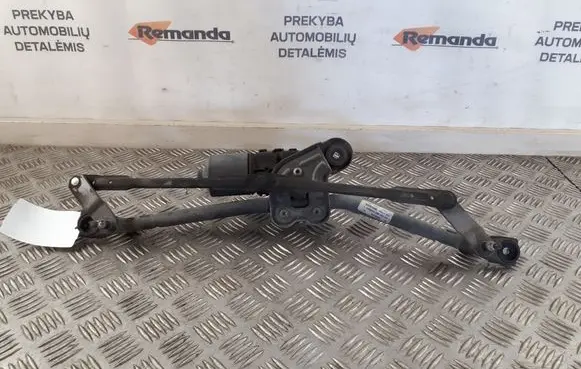 Front wiper linkage and motor