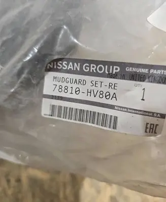 Nissan Qashqai Rear mudguard 78810HV80A