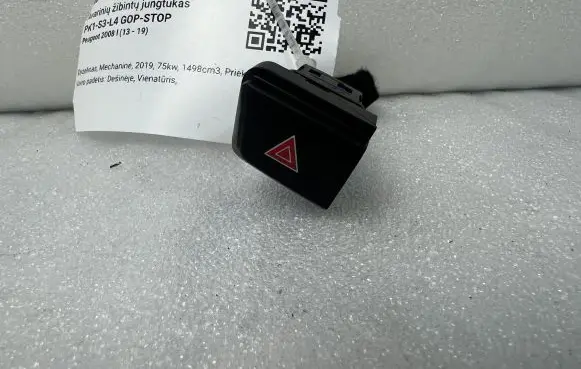 Peugeot 2008 I Hazard light switch 96750916ZD