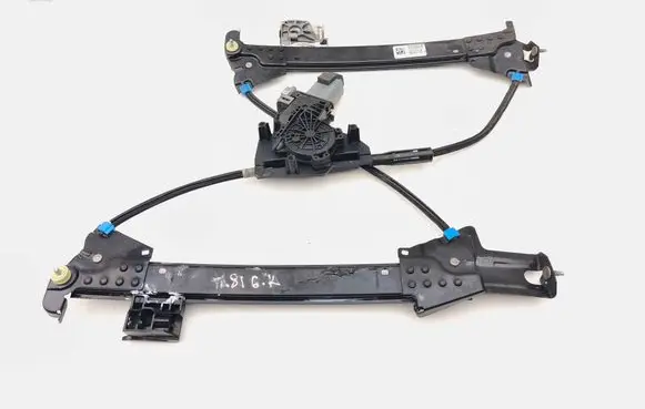 Rear door window regulator with motor