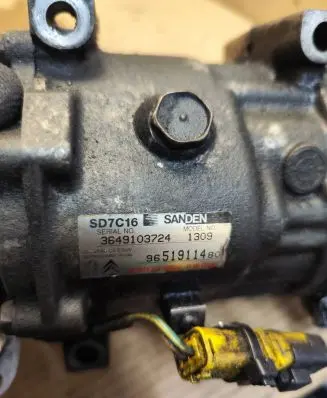 Peugeot 307 Air conditioning (A/C) compressor (pump) 9651911480 SD7C16 3649103724