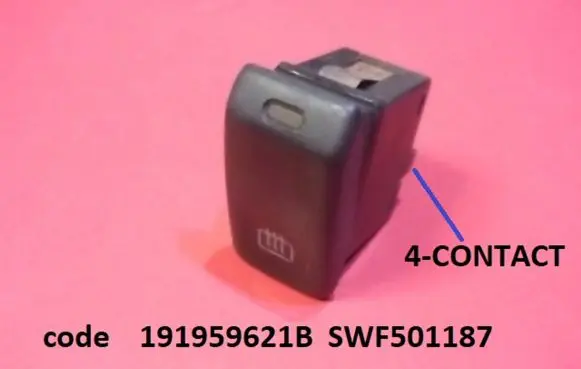 Volkswagen Jetta II Windscreen/window heater switch 191959621B SWF501187