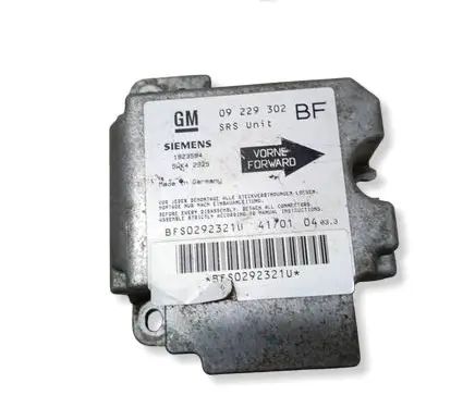 Opel Astra G Airbag control unit/module 09229302 1923584 BFS0292321U