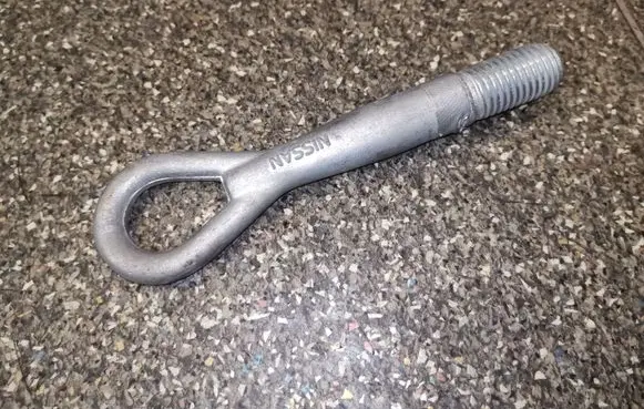 Towing hook eye