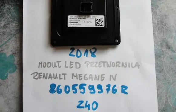 Renault Megane IV LED ballast control module 860559976R