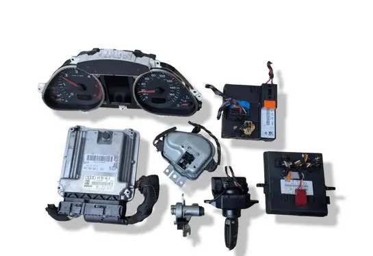 Audi A6 S6 C6 4F Engine ECU kit and lock set 0281013178 4F0907401B