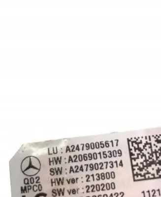 Mercedes-Benz B W247 Windshield/windscreen camera A2479005617