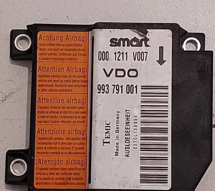 Smart ForTwo I Airbag control unit/module 0001211V007 993791001