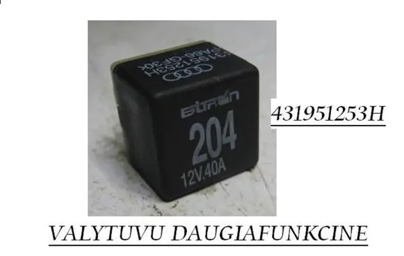 Volkswagen PASSAT B5 Window wiper relay 431951253H 0332017156