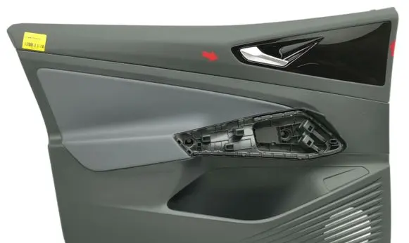 Front door card panel trim