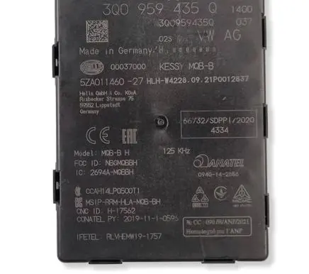 Volkswagen Tiguan Allspace Keyless (KESSY) go control unit/module 3Q0959435Q