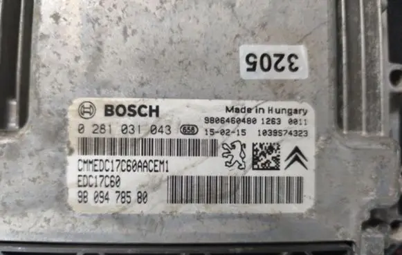 Peugeot 3008 I Engine control unit/module 0281031043 9806460480 9809478580