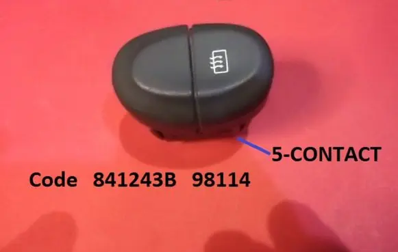 Renault Megane I Windscreen/window heater switch 841243B 98114