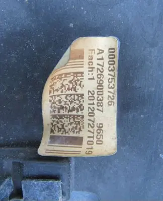 Mercedes-Benz SLK R172 (A) pillar trim 0003753726 20120727T019 A1726900387