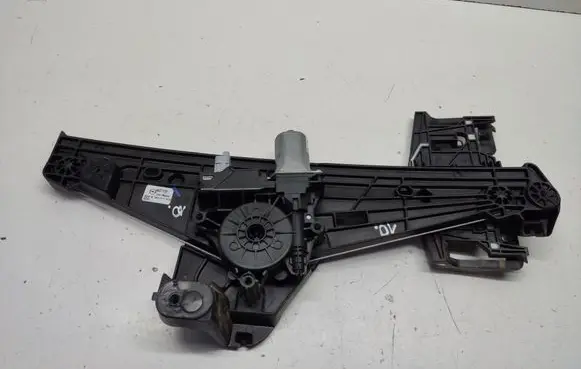 Rear door window regulator with motor