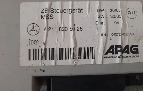 Mercedes-Benz E W211 Other control units/modules A2118205026 2118205026