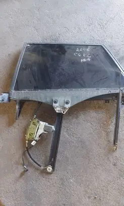 Rear door window regulator with motor
