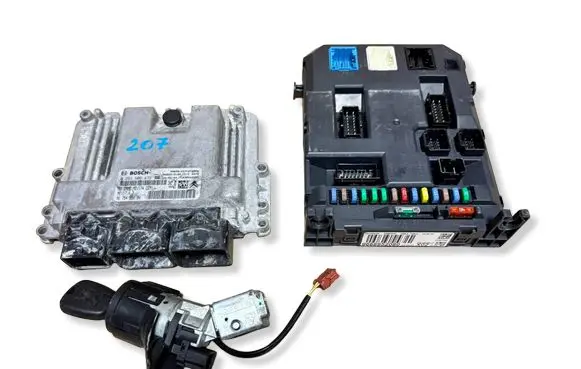 Peugeot 207 Engine ECU kit and lock set 0261S06472 9666319180 9675495080