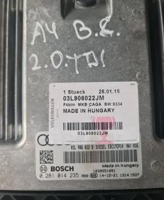 Audi A4 S4 B8 8K Engine control unit/module 03L906022JM 03L906022B 0281014235