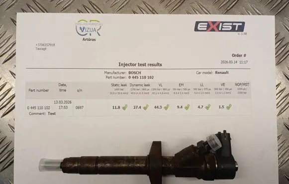 Renault Master II Fuel injector 0445110102