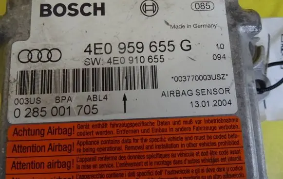 Audi A8 S8 D3 4E Airbag control unit/module 4E0959655G 0285001705