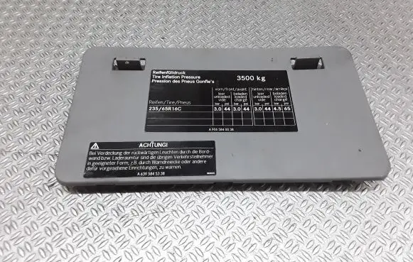 Mercedes-Benz Sprinter W906 Fuse box cover A9065450003