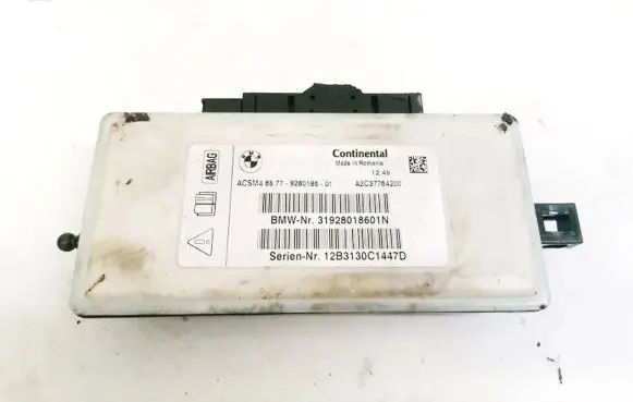 BMW 5 GT F07 Airbag control unit/module 6577928018601 3192801861N