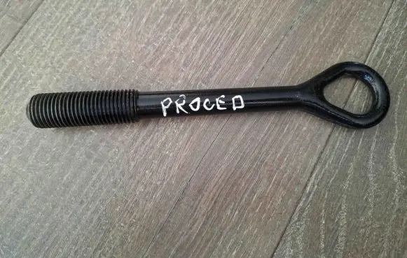 Towing hook eye