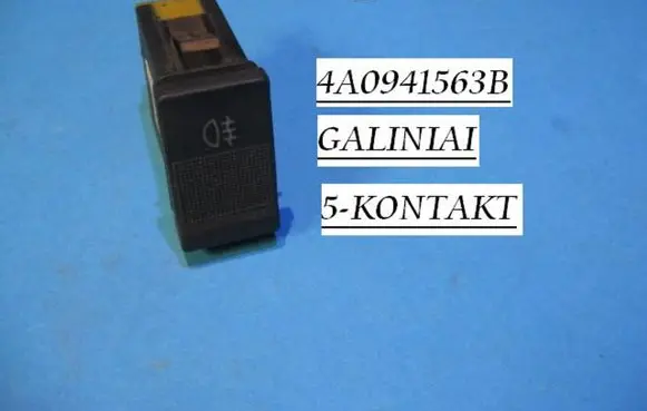 Fog light switch