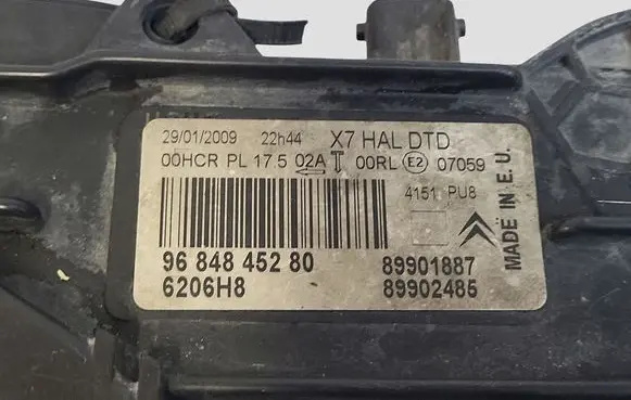 Citroen C5 Headlight/headlamp 9684845280 89901887 89902485