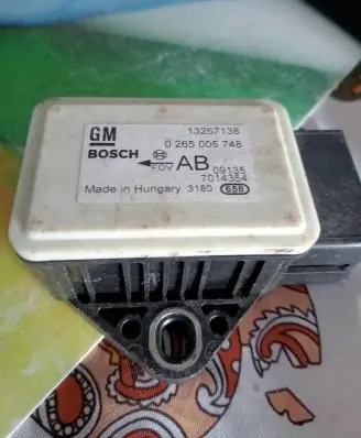 Opel Meriva A ESP acceleration yaw rate sensor 13267138
