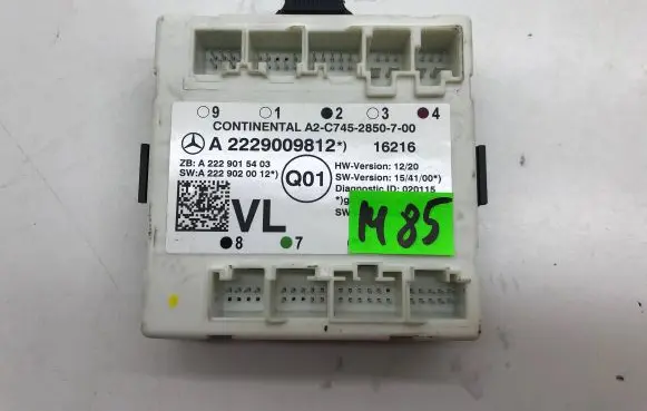 Mercedes-Benz C W205 Door control unit/module A2229009812 A2229015403