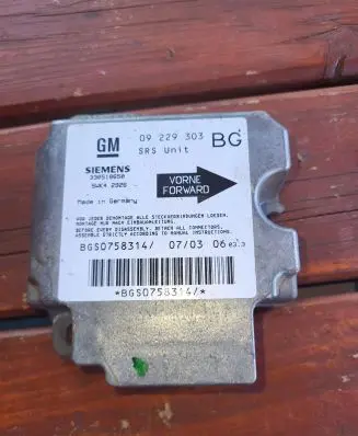 Opel Zafira A Airbag control unit/module 09229303