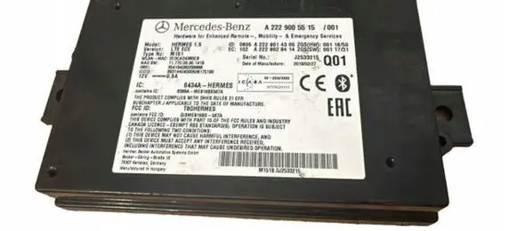 Mercedes-Benz S W222 Bluetooth control unit module A2229005515