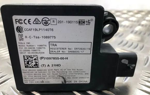 Tesla Model 3 Other control units/modules 201190115 109785500H 1089775