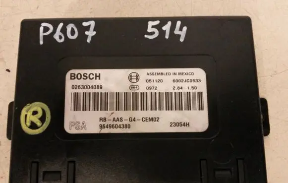 Peugeot 607 Parking PDC control unit/module 9649604380 0263004089 23054H