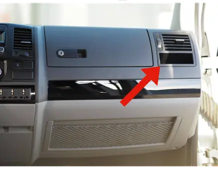 Volkswagen Transporter - Caravelle T5 Dashboard side air vent grill/cover trim 7H1819204A