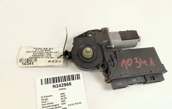 Audi A8 S8 D3 4E Rear door window regulator motor 4E0959802C 982736106 5WK45676HBF