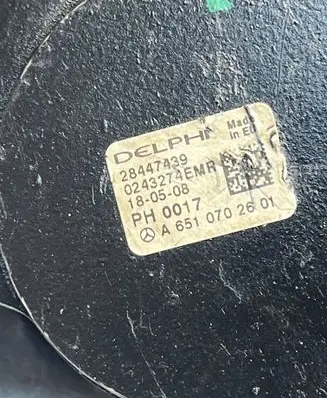 Mercedes-Benz E W212 Fuel injection high pressure pump A6510702601 0243274EMR