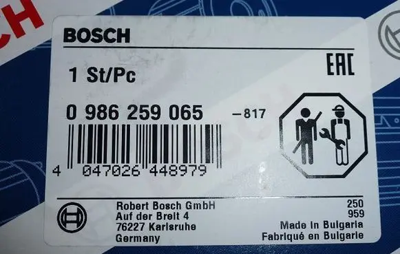 Opel Astra H Exhaust gas temperature sensor 0986259065