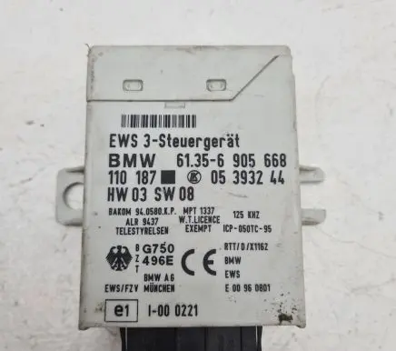 BMW 3 E46 Immobilizer control unit/module 61356905668 05393244 110187