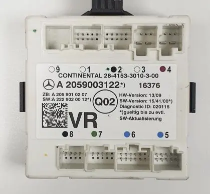 Mercedes-Benz GLC X253 C253 Door control unit/module A2059003122