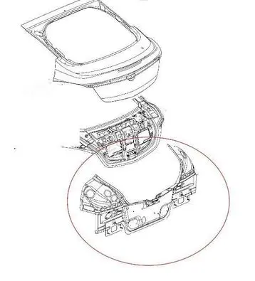 Opel Insignia A Rear bodywork 22994158