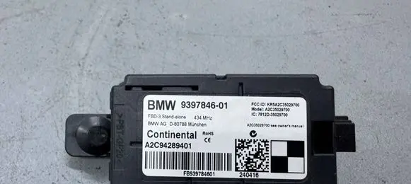 BMW 3 F30 F35 F31 Antenna control unit 9397846