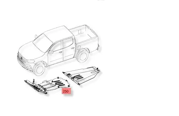 Mercedes-Benz X-class W470 Engine splash shield/under tray KBA31559