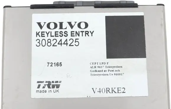 Volvo S40, V40 Door central lock control unit/module 30824425 72165 V40RKE2