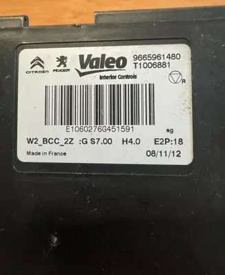 Peugeot 508 Other control units/modules 9665961480 T1006881 E1000276G451591