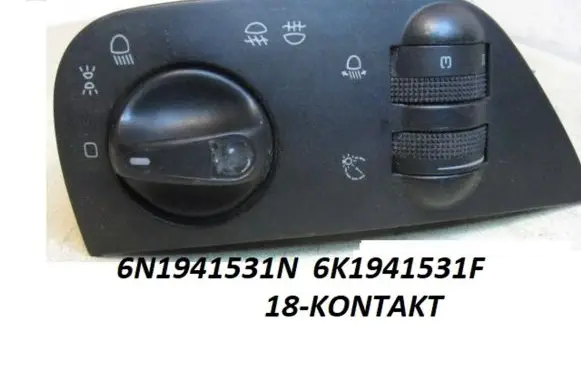 Volkswagen Caddy Light switch 6N1941531N 6K1941531F
