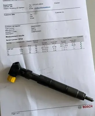 Mercedes-Benz C W204 Fuel injector A6510704987