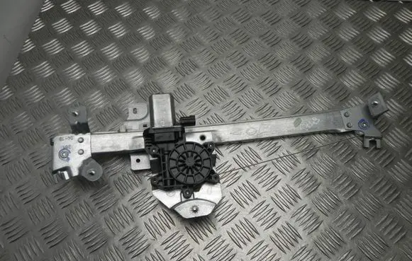 Rear door window regulator with motor